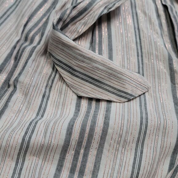 Nwot CeCe Stripe Metalic Paperbag Shorts - Picture 12 of 12